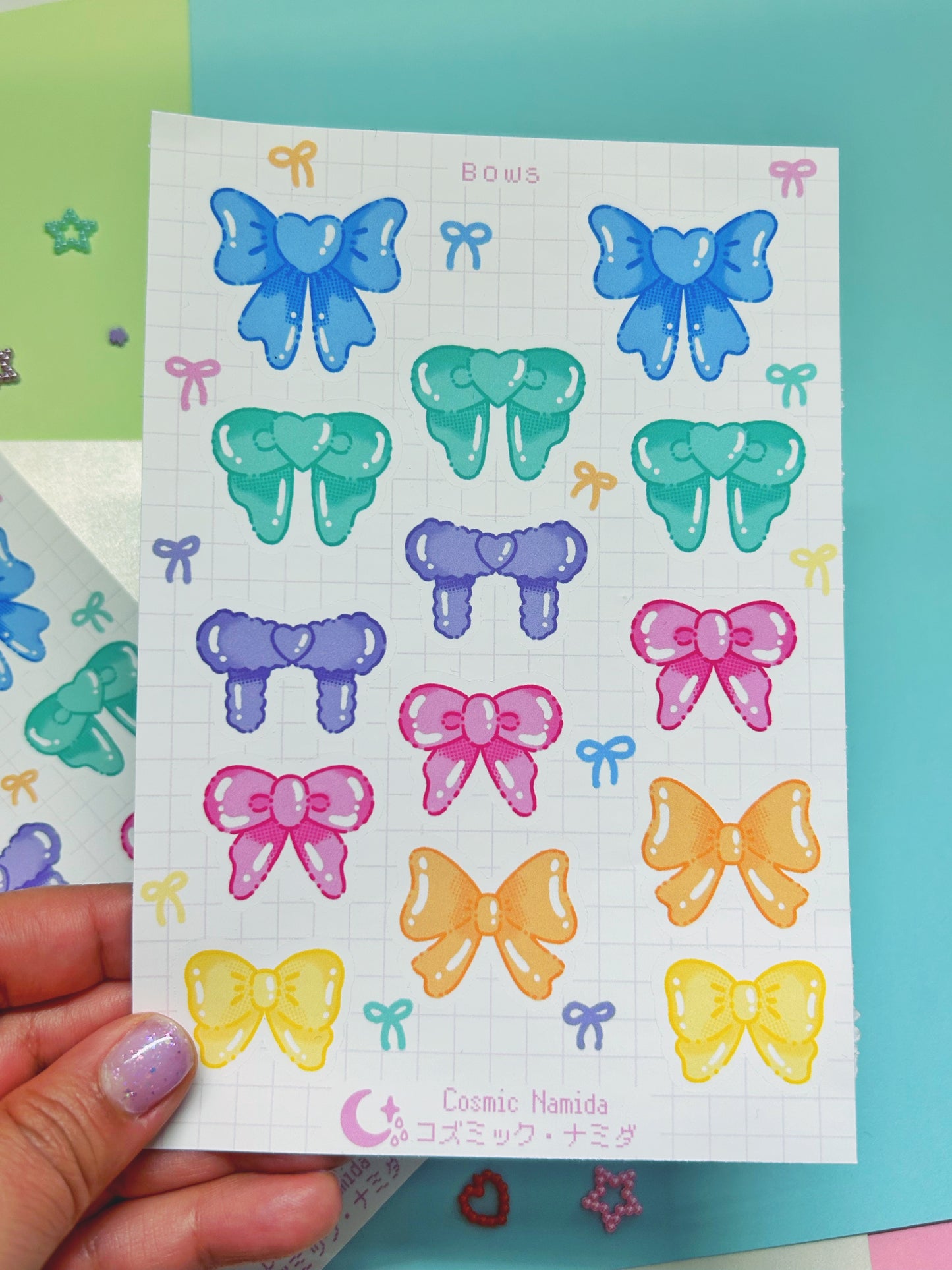 Colorful Bows | Sticker Sheet