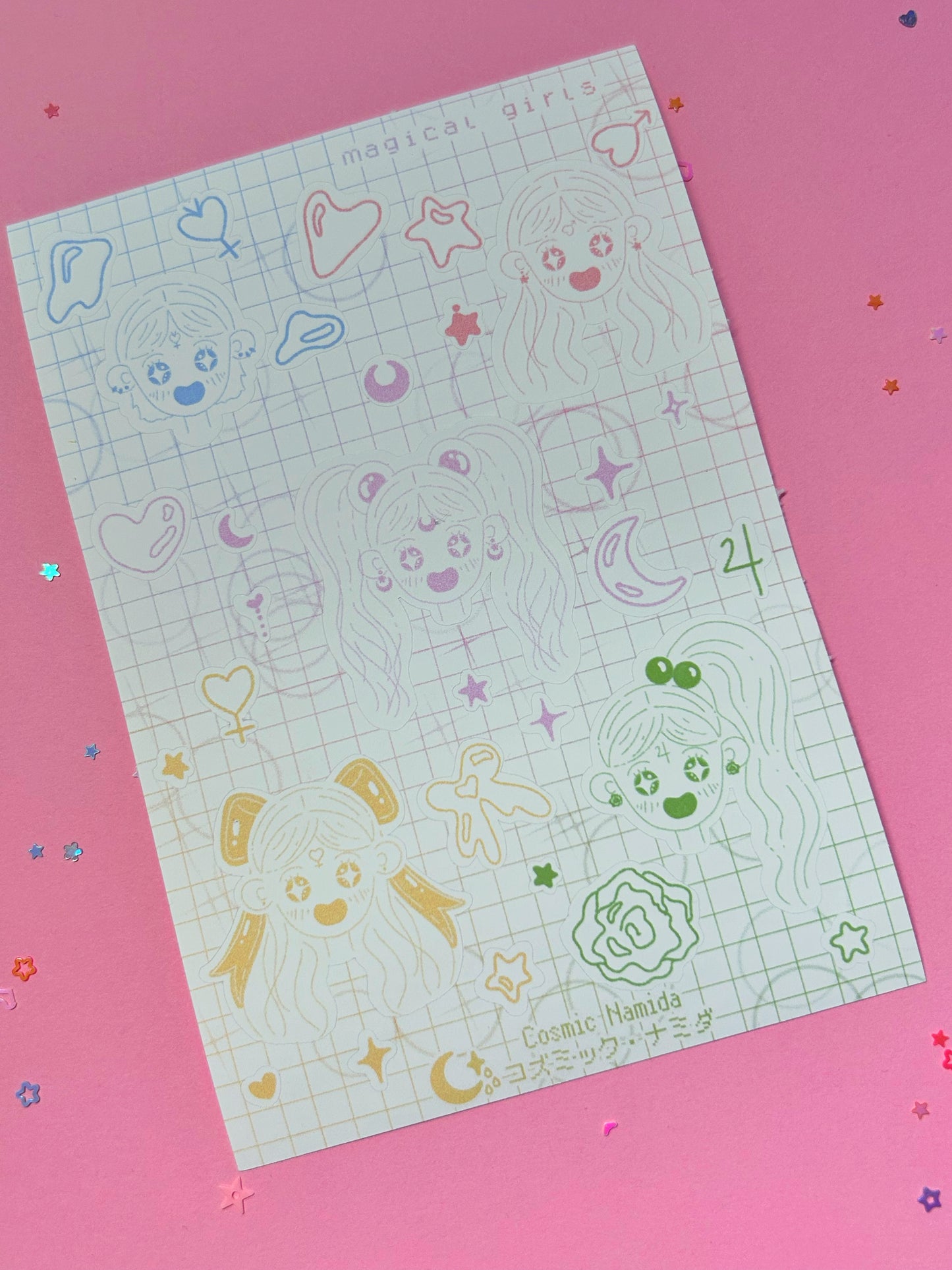 Magical Girls Sticker Sheet