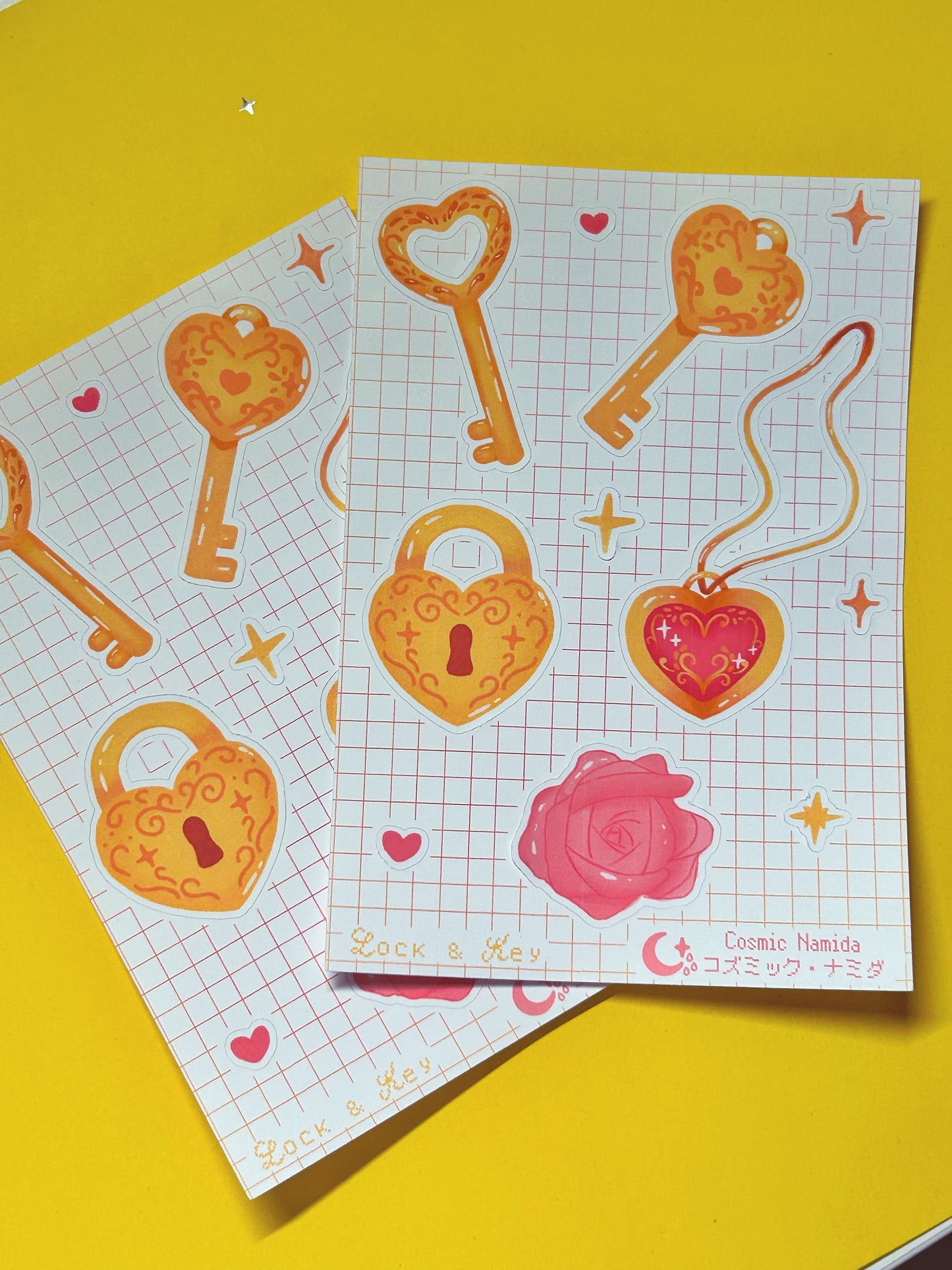 Lock & Key Sticker Sheet