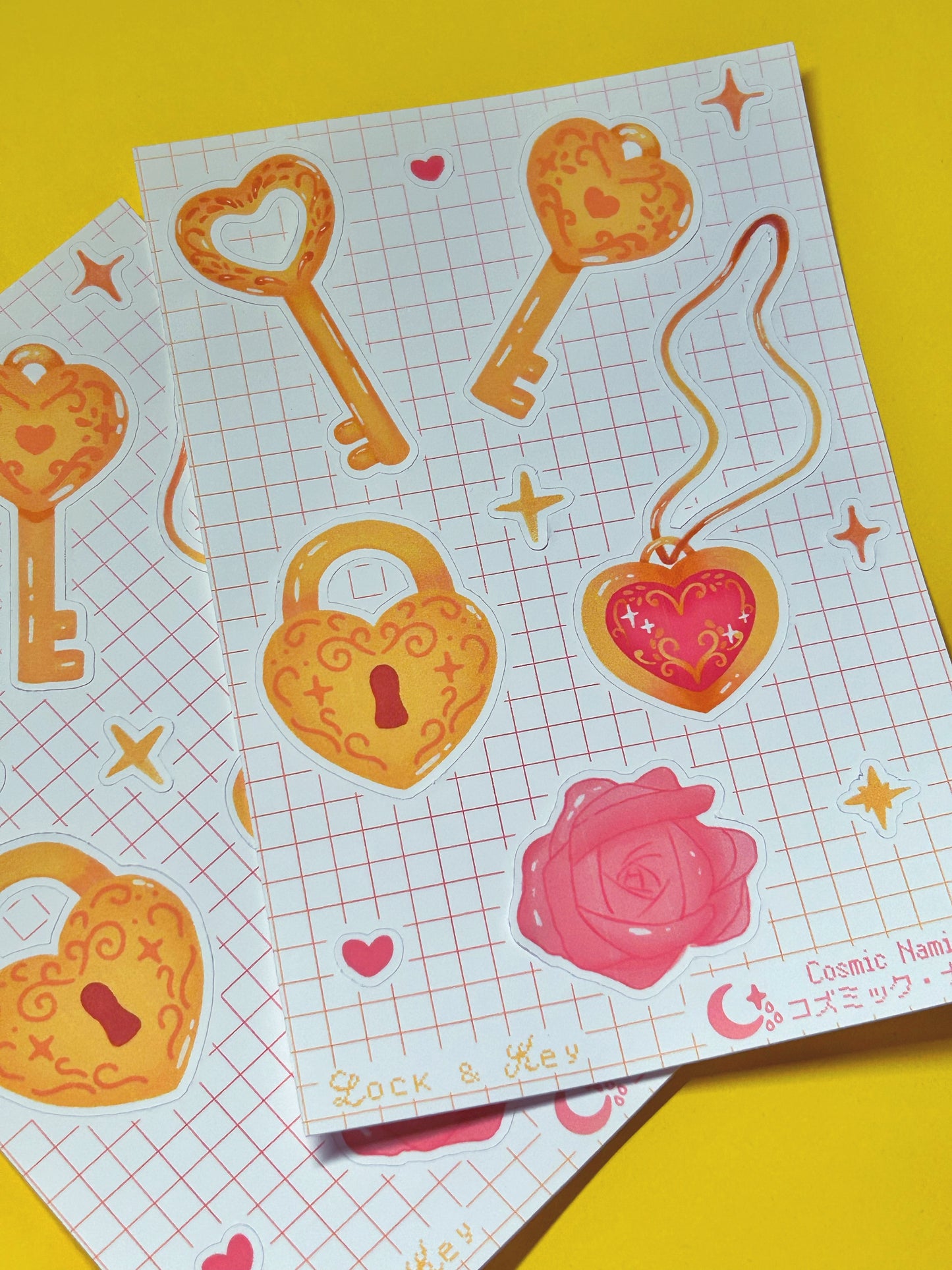 Lock & Key Sticker Sheet