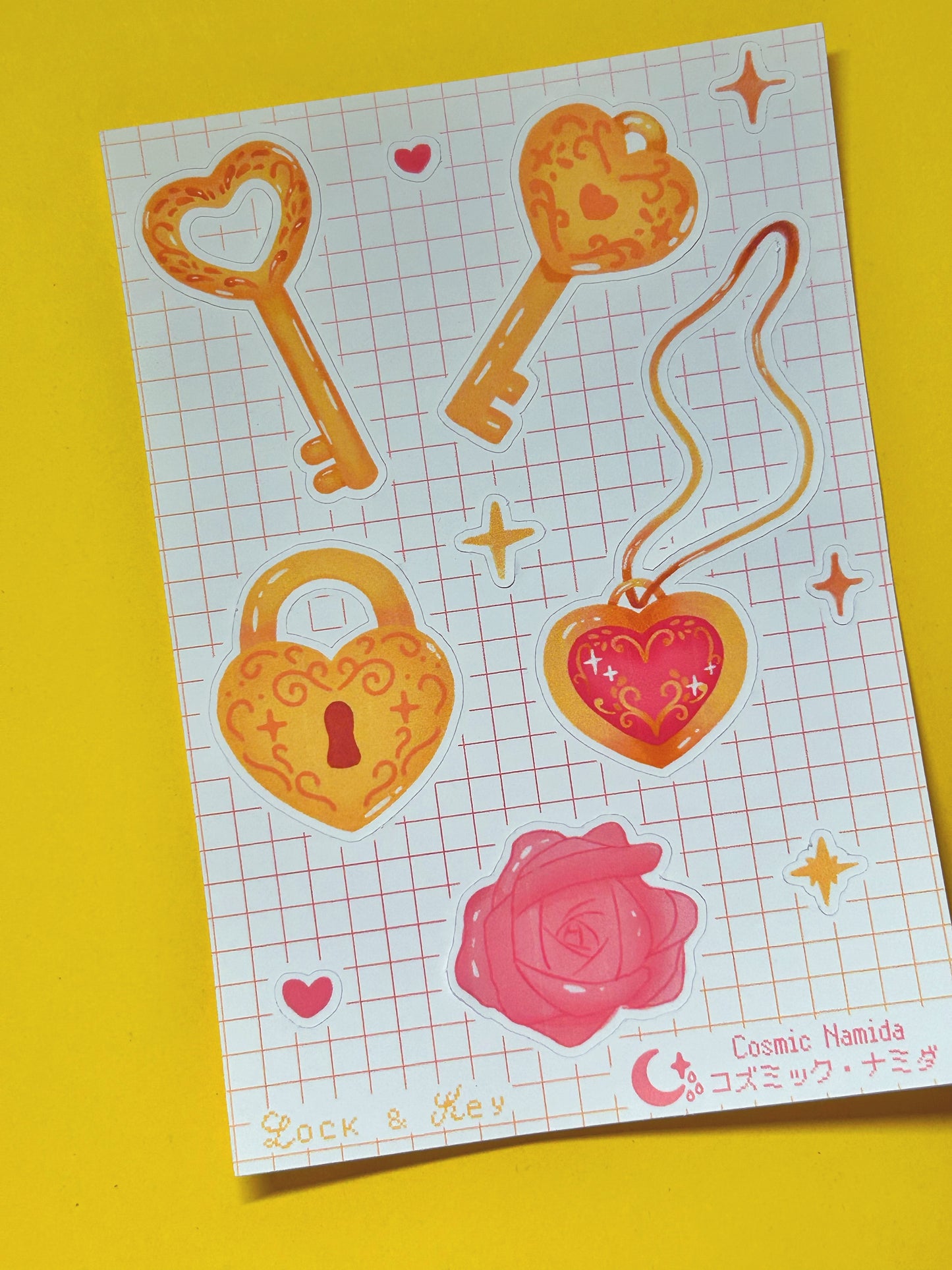 Lock & Key Sticker Sheet