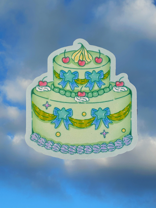 Green Pretty Tiered Cake | Die Cut