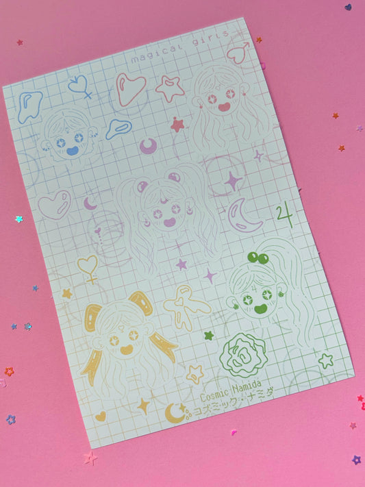 Magical Girls Sticker Sheet