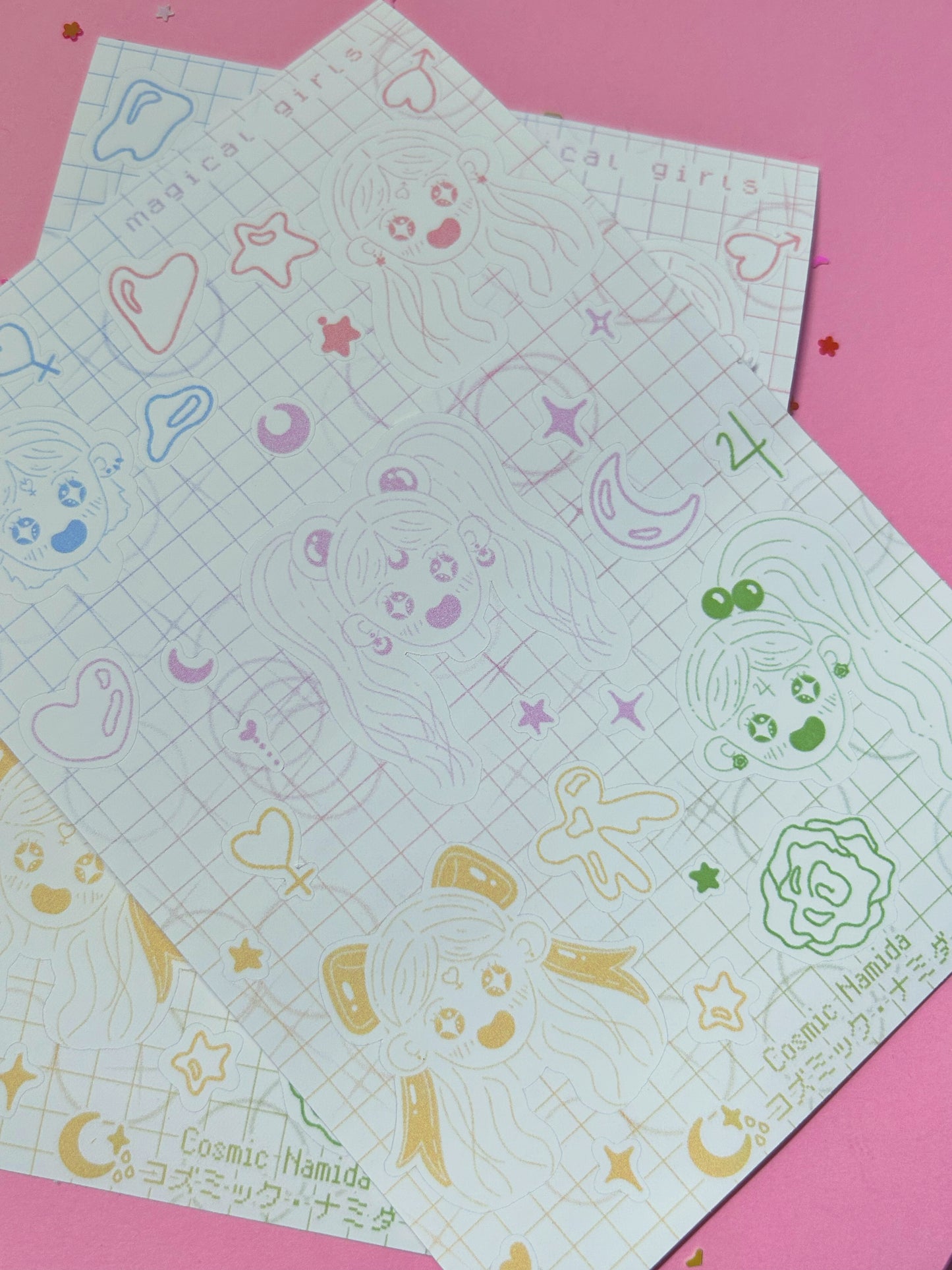 Magical Girls Sticker Sheet