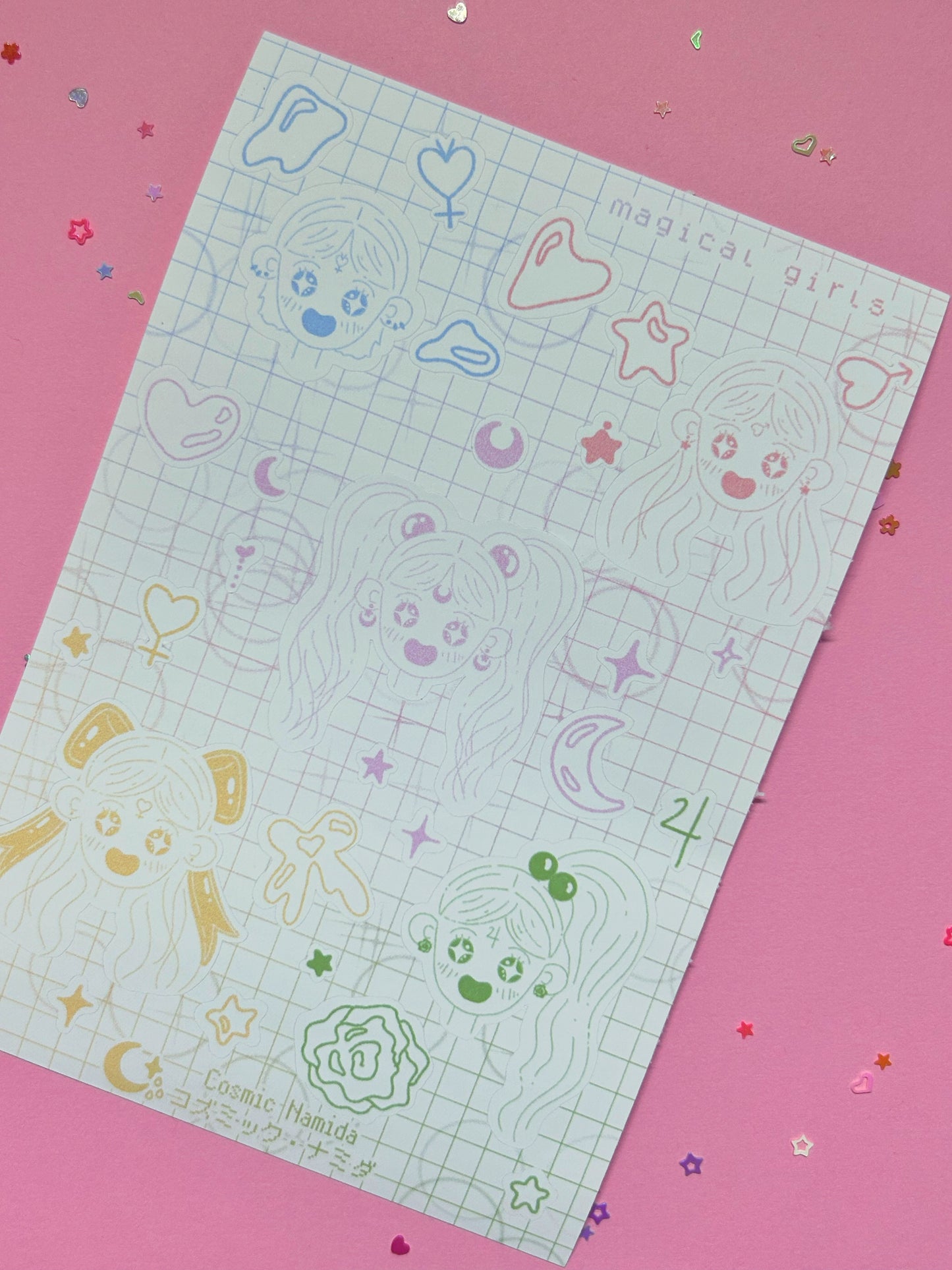 Magical Girls Sticker Sheet