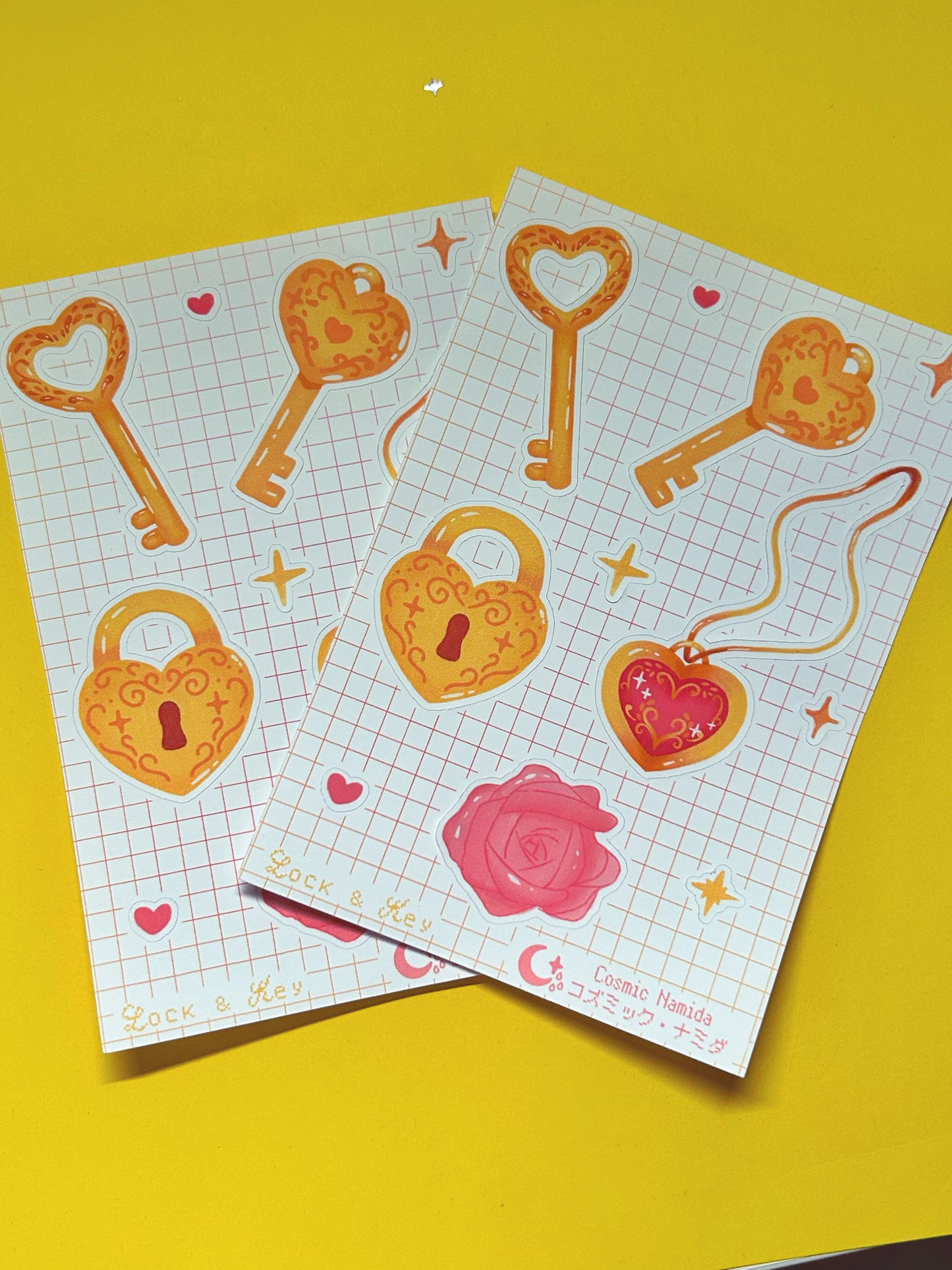 Lock & Key Sticker Sheet
